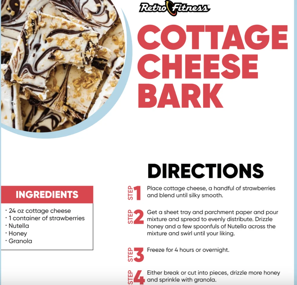 Retro Fitness recipe card